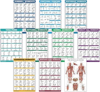 Oefenposter set workout kaarten