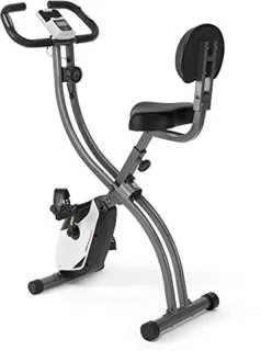 Opklapbare hometrainer met rugleuning en hartslagsensoren