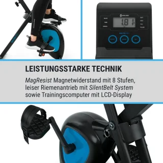 Opvouwbare Airbike Hometrainer