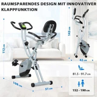 Opvouwbare hometrainer-ergometer van koolstofstaal