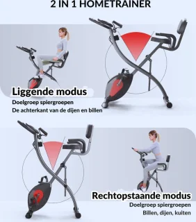 Opvouwbare Hometrainer Fitnessfiets Met LCD-Scherm