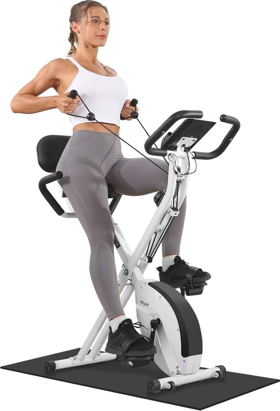 Opvouwbare Hometrainer Indoor Fiets Met LCD-display En Hartslagsensor