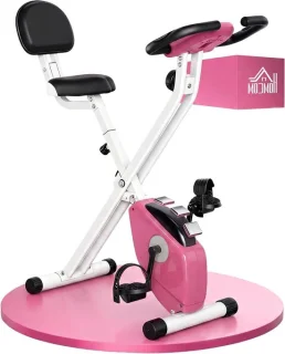 Opvouwbare hometrainer - indoor fiets - roze