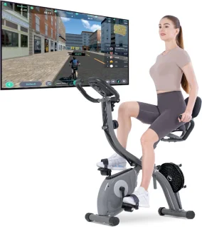 Opvouwbare hometrainer magnetisch verstelbaar met app