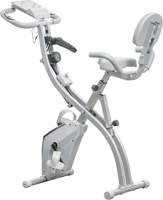 Opvouwbare hometrainer met magnetische weerstand en LCD-display