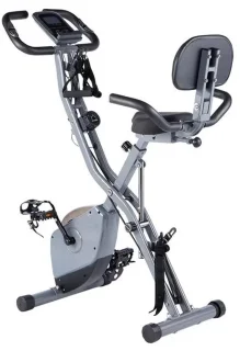 Opvouwbare Hometrainer met Rugleuning 16 Weerstandsniveaus LCD-display 160kg draagvermogen