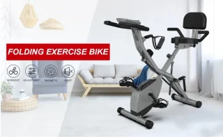Opvouwbare Hometrainer met Rugleuning 16 Weerstandsniveaus LCD-display 160kg draagvermogen
