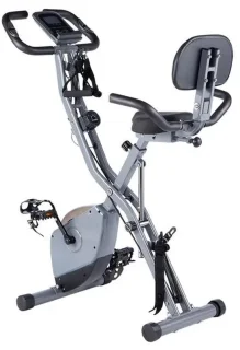 Opvouwbare Hometrainer met Rugleuning 16 Weerstandsniveaus LCD-display 160kg draagvermogen