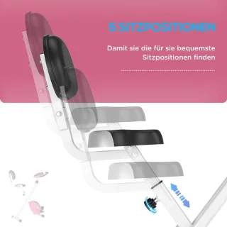 Opvouwbare Hometrainer Roze/Wit