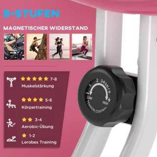 Opvouwbare Hometrainer Roze/Wit