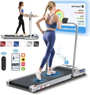 Opvouwbare loopband onder bureau
