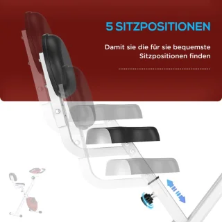 Opvouwbare Magnetische Hometrainer - Rood/Wit