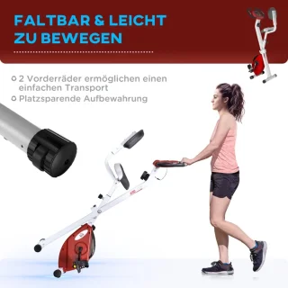 Opvouwbare Magnetische Hometrainer - Rood/Wit