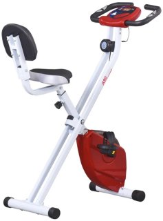Compacte krachtpatser: opvouwbare magnetische hometrainer in rood/wit