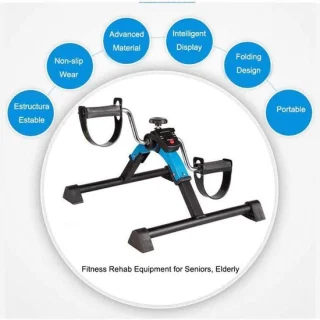 Opvouwbare mini hometrainer - zwart