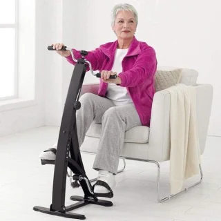 Pedaal hometrainer arm been fiets zwart