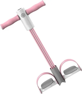 Pedaal weerstandskoord fitnessband roze