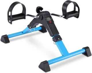 Pedaaltrainer mini hometrainer blauw