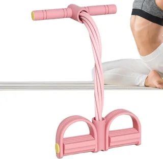 Pedaaltrekker 8 elastische buizen roze