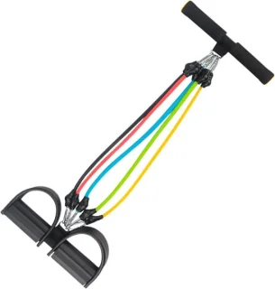 Pedaaltrekker fitnessapparaat elastisch, zwart 5,5 cm