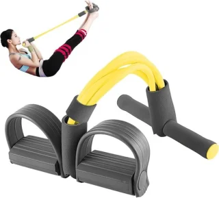 Pedaaltrekker trainingsapparaat 47 x 25 cm geel