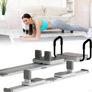 Pilates Reformer Set - 174 x 55 cm - Grijs