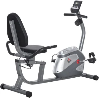 Power-8 Ligfiets met Rugleuning Grijs