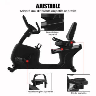 ROADSTER Halfliggende Led Hometrainer Zelf Aangedreven