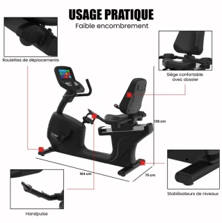 Roadster TFT halfliggende hometrainer zelf aangedreven