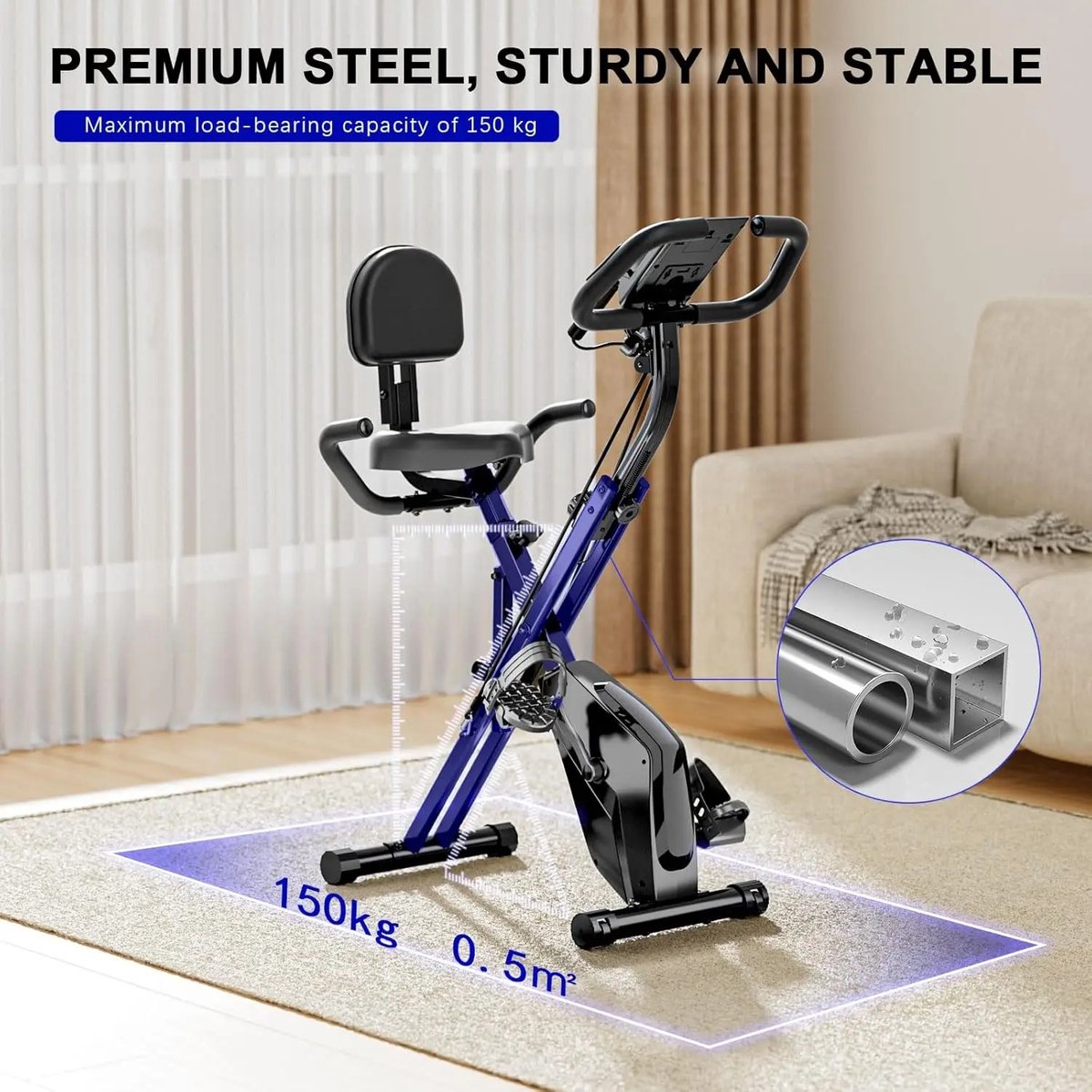 Wat vinden we goed aan de Rustive Hometrainer Opvouwbare Indoor Fiets Wit