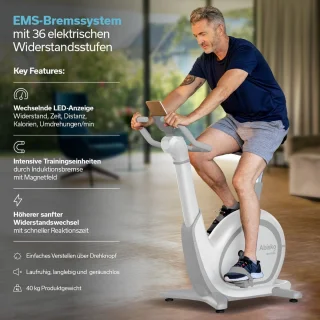 Skandika Abisko Ergometer Hometrainer Wit