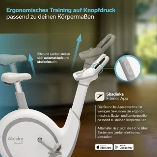 Skandika Abisko Ergometer Hometrainer Wit