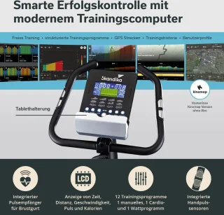 Skandika Atlantis Hometrainer Ergometer Zwart