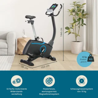 Skandika Atlantis Hometrainer Ergometer Zwart