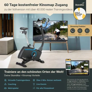Skandika Atlantis Hometrainer Ergometer Zwart