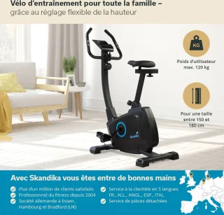 Skandika Bragi Hometrainer Fiets Zwart
