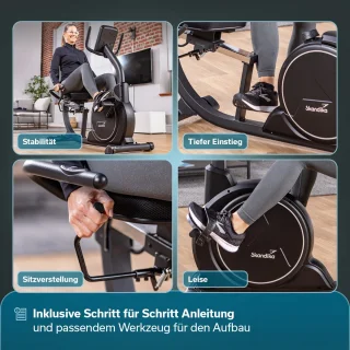 Skandika Cykling P8-H Comfort Ligfiets Ergometer