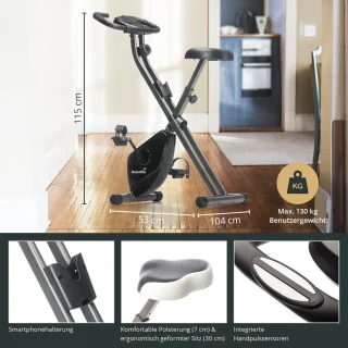 Skandika Foldaway X-1000 Hometrainer Fiets Zwart/Oranje