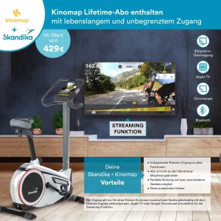Skandika Morpheus Ergometer Hometrainer Zilver/Zwart