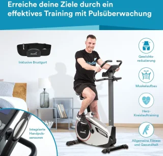 Skandika Morpheus Ergometer Hometrainer Zilver/Zwart