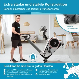 Skandika Morpheus Ergometer Hometrainer Zilver/Zwart