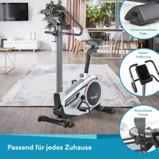 Skandika Morpheus Ergometer Hometrainer Zilver/Zwart