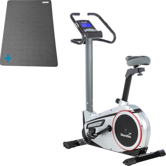 Skandika Morpheus Hometrainer Ergometer inclusief Mat zwart/zilver