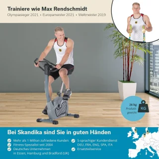 Skandika Wiry Ergometer Hometrainer grijs