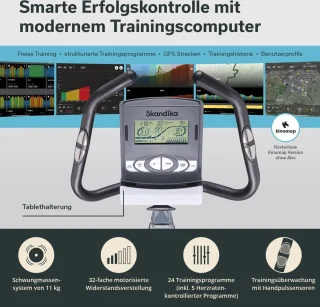 Skandika Wiry Ergometer Hometrainer grijs