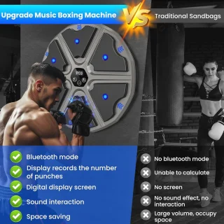 Smart Music Boxing Machine - Wall-Mounted Boxing Trainer (Round)