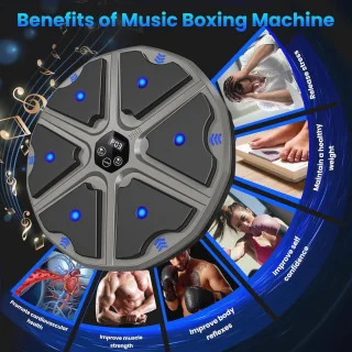 Smart Music Boxing Machine - Wall-Mounted Boxing Trainer (Round)