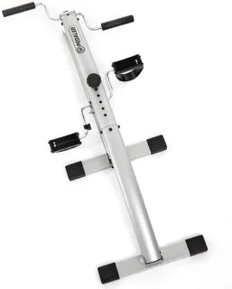 SnelShoppen - Bi-pedaal Inklapbaar Vormapparaat, Zilverkleurig Stoelfiets voor Armen en Benen, Geschikt voor Thuis en Op Kantoor, Compact en Gebruiksv