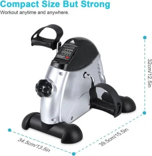 SnelShoppen hometrainer mini fitnessfiets zwart