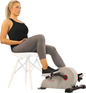SnelShoppen - Onder Bureau Fiets - Unisex Pedal Trainer - Grijs - Compact - Geschikt voor Kantoor, Senioren, Revalidatie - 20.5 Inch - Laag Impact Fit